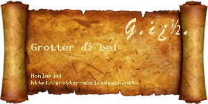 Grotter Ábel névjegykártya