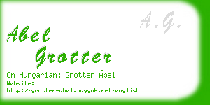 abel grotter business card