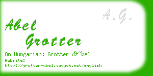 abel grotter business card